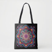 Boho-Volkskunst-Blume Tasche (Vorderseite)