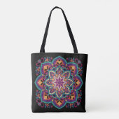 Boho-Volkskunst-Blume Tasche (Rückseite)