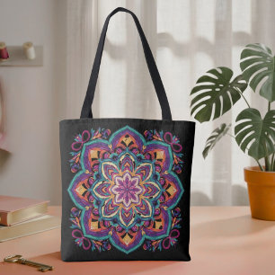 Boho-Volkskunst-Blume Tasche