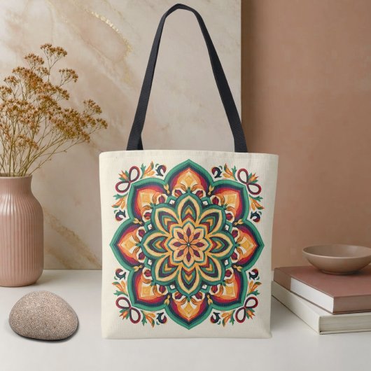 Boho-Volkskunst-Blume Tasche