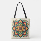 Boho-Volkskunst-Blume Tasche (Rückseite)
