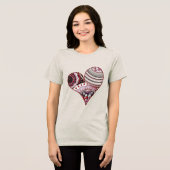 Boho-Volkskunst-Blume Tri-Blend Shirt (Vorderseite voll)