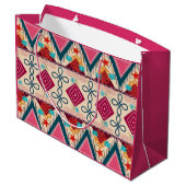 Boho-Volkskunst  Große Geschenktüte (Rückseite Schrägansicht)