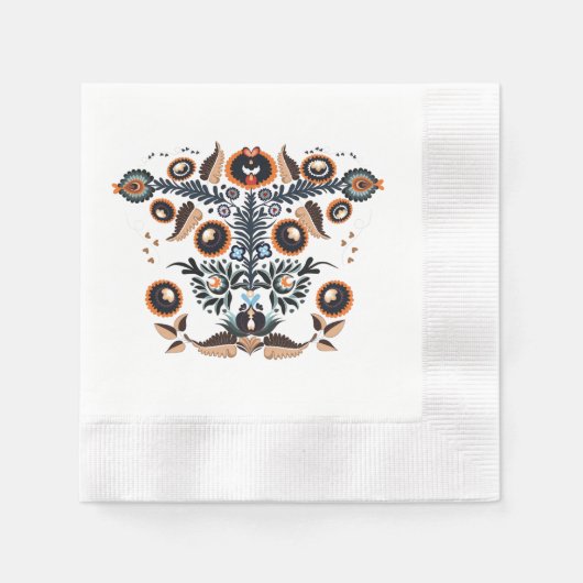 Boho-Volkskunst Serviette (Vorderseite)