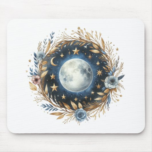 Boho Vollmond Mousepad (Vorne)