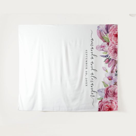 Boho vor dem Hintergrund der Blüte. Hintergrund de Wandteppich (Vorderseite (Horizontal))