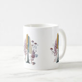 Boho-Wald-Abstrakt-Pinselstrich-Klassischer Becher Kaffeetasse (VorderseiteRechts)