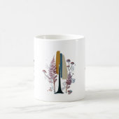 Boho-Wald-Abstrakt-Pinselstrich-Klassischer Becher Kaffeetasse (Mittel)
