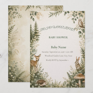 Boho-Wald-Baby-Party Botanische Freunde Einladung