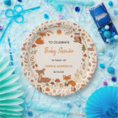 Boho-Wald-Baby-Party | Rustikale Waldtiere Pappteller (Party)