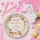 Boho-Wald-Baby-Party | Rustikale Waldtiere Pappteller (Party)