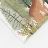Boho-Wald-Babymantel | Reh-Wald-Kinderzimmer Fleecedecke (Ecke)