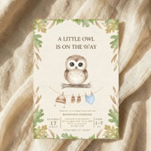Boho-Wald-Eule-Grün-Babyparty
