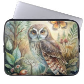 Boho-Wald-Eule Laptopschutzhülle (Vorderseite)