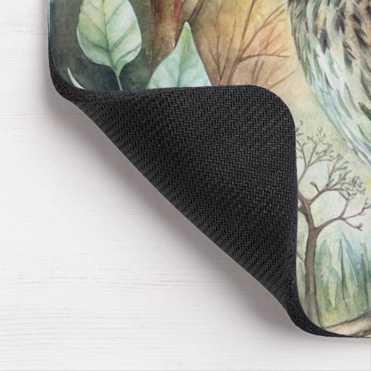 Boho-Wald-Eule Mousepad (Ecke)