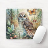 Boho-Wald-Eule Mousepad (Mit Mouse)