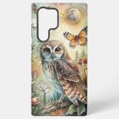 Boho-Wald-Eule Samsung Galaxy Hülle (Rückseite)