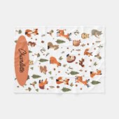 Boho-Wald-Personalisierte Babydecke Fleecedecke (Vorderseite (Horizontal))