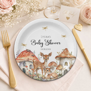 Boho-Wald-Waldtiere-Baby-Party Pappteller