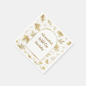 Boho-Wald-Wild-One-Geburtstag Serviette (Ecke)