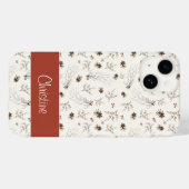 Boho-Wald-Winterbeeren-Muster Case-Mate iPhone Hülle (Rückseite (Horizontal))