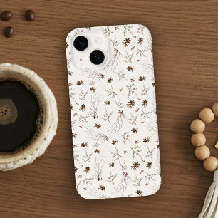 Boho-Wald-Winterbeeren-Muster Case-Mate iPhone 14 Hülle