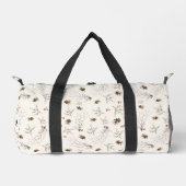 Boho-Wald-Winterbeeren-Muster Duffle Bag (Vorderseite)
