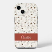 Boho-Wald-Winterbeeren-Muster iPhone Hülle (Rückseite)