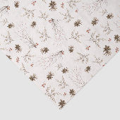 Boho-Wald-Winterbeeren-Muster Seidenpapier (Ausschnitt)