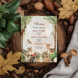 Boho Wald Woodland Tiere Rustic Baby Dusche Flyer