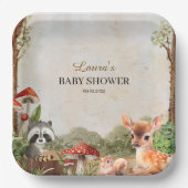 Boho Wald Woodland Tiere Rustic Baby Dusche Pappteller (Vorderseite)