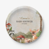 Boho Wald Woodland Tiere Rustic Baby Dusche Pappteller (Vorderseite)
