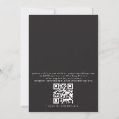 Boho-Waldblumen Rustikaler Chic QR-Code Hochzeit Einladung (Rückseite)