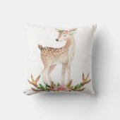 Boho Waldgeweih-Baby-Mädchen-Kinderzimmer-Kissen Kissen (Vorderseite)