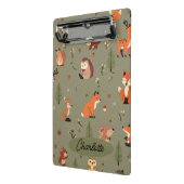 Boho-Waldlandschaft personalisiert Mini Klemmbrett (Gewinkelt2)