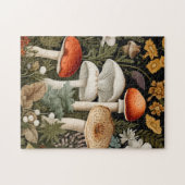 Boho-Waldpilze-Wildblumengarten Puzzle (Horizontal)