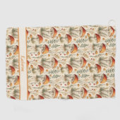 Boho-Waldpilzmuster Golfhandtuch (Horizontal)