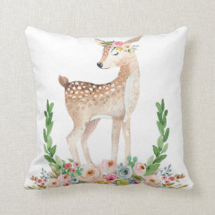 Boho Waldrotwild-Baby-Kinderzimmer-Blumenkissen Kissen