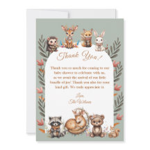 Boho-Waldtiere-Baby-Shower-Dankeskarten