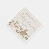 Boho-Waldtiere-Baby-Shower-Servietten Serviette (Ecke)
