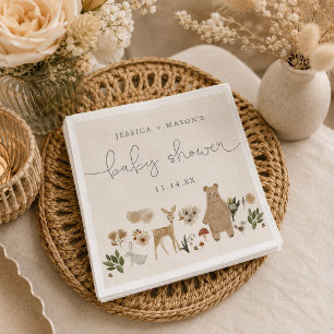 Boho-Waldtiere-Baby-Shower-Servietten Serviette