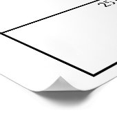 Boho-Waldtiere-Dusch-Geburtstermin-Schild Poster (Ecke)
