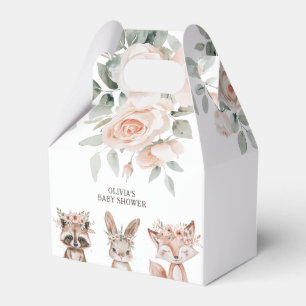 Boho-Waldtiere & Florale Babyparty Geschenkschachtel