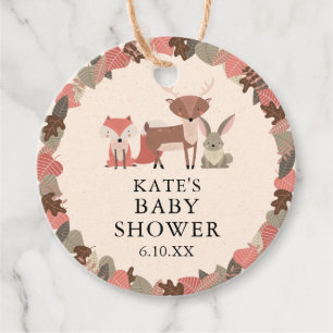 Boho-Waldtiere-Wald-Baby-Party Geschenkanhänger