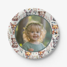 Boho-Waldtiere Wasserfarbe Kindergeburtstagsfoto
