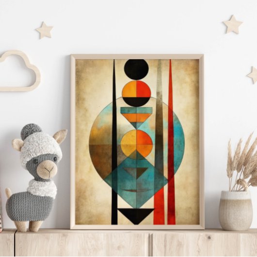 Boho Wall Art Alte Abstrakte Moderne neutral Poster