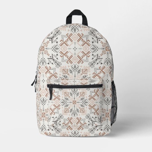 Boho Wanderer Aztec Bedruckter Rucksack (Vorderseite)
