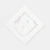 Boho Wappen - Pastellzeichen Serviette (Ecke)