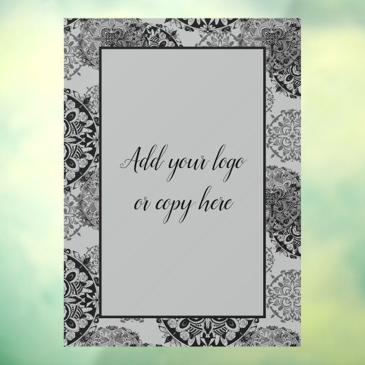 Boho Warm Grays Mandalases Fensterheber Fensteraufkleber (Blatt 3)