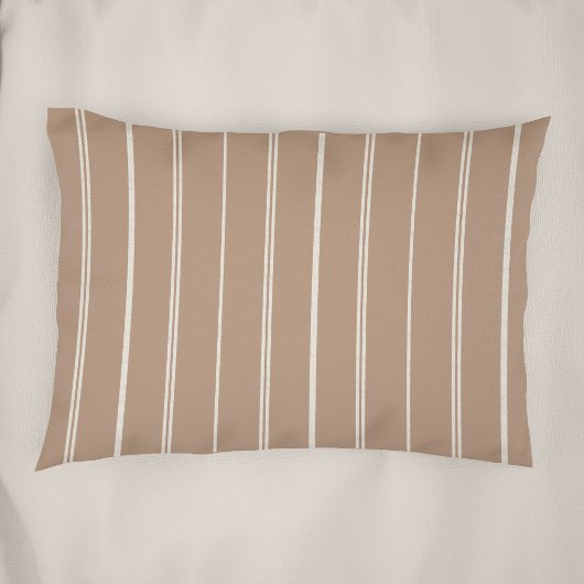Boho-Warm-Neutral-Gestreiftes Muster Minimalistisc Kissenbezug